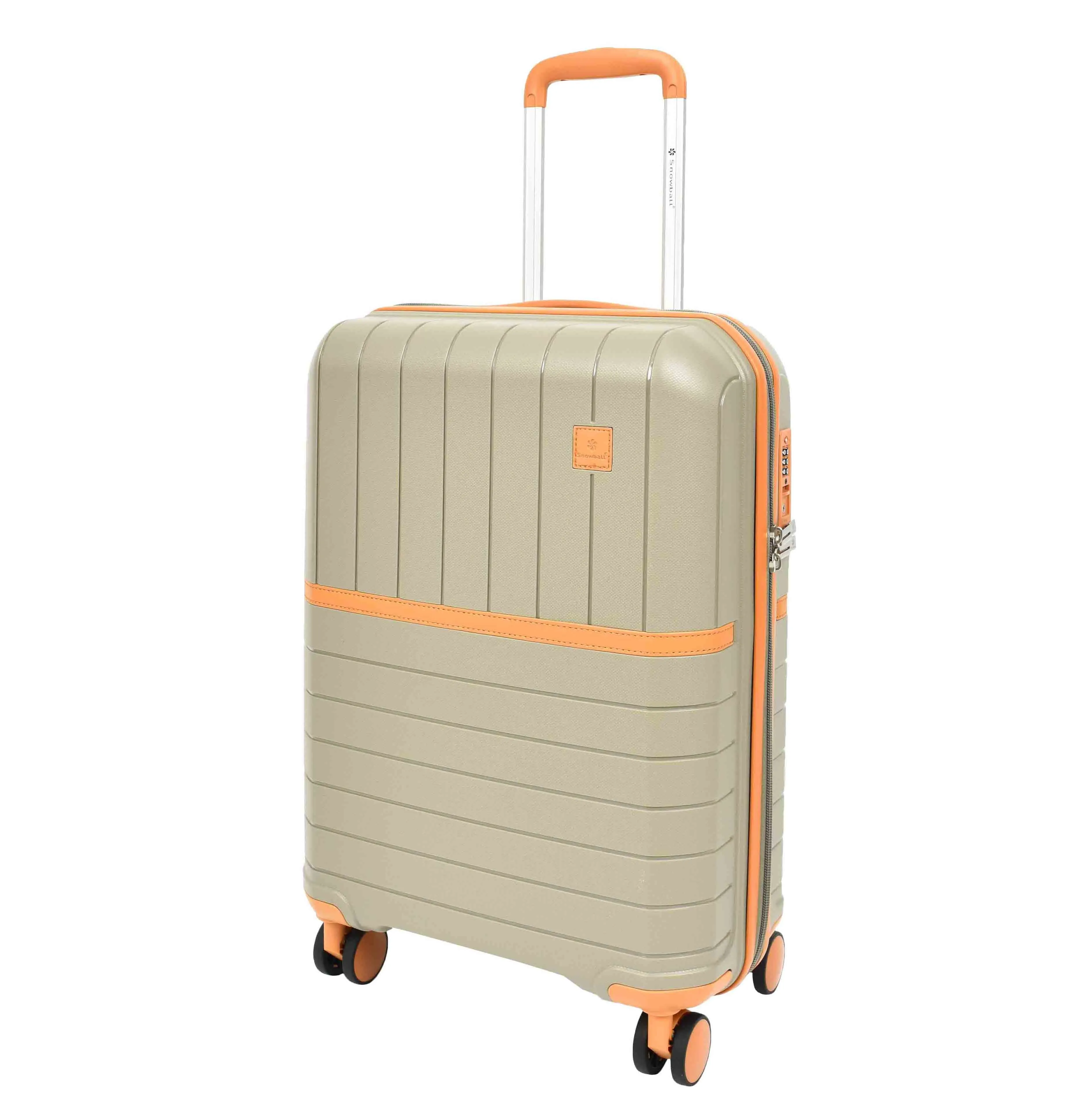 Solid 8 Wheel Luggage Lightweight PP Expandable Suitcases Travel Bags Cruise Champagne