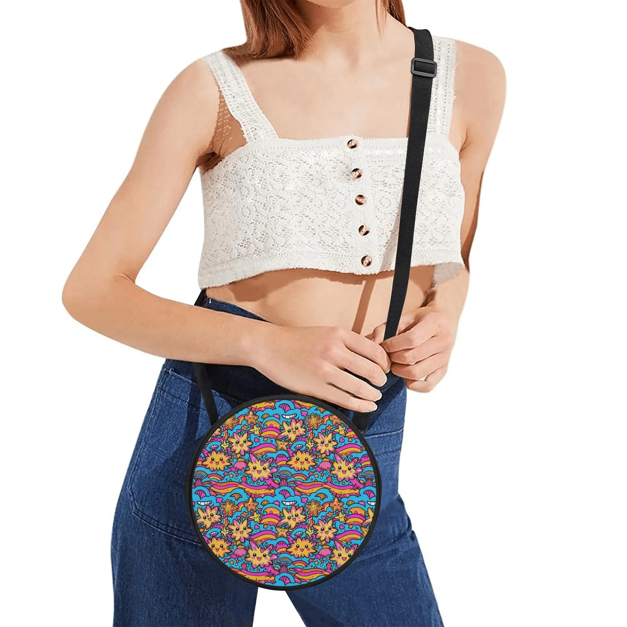 Squishy Star Round Satchel Bag