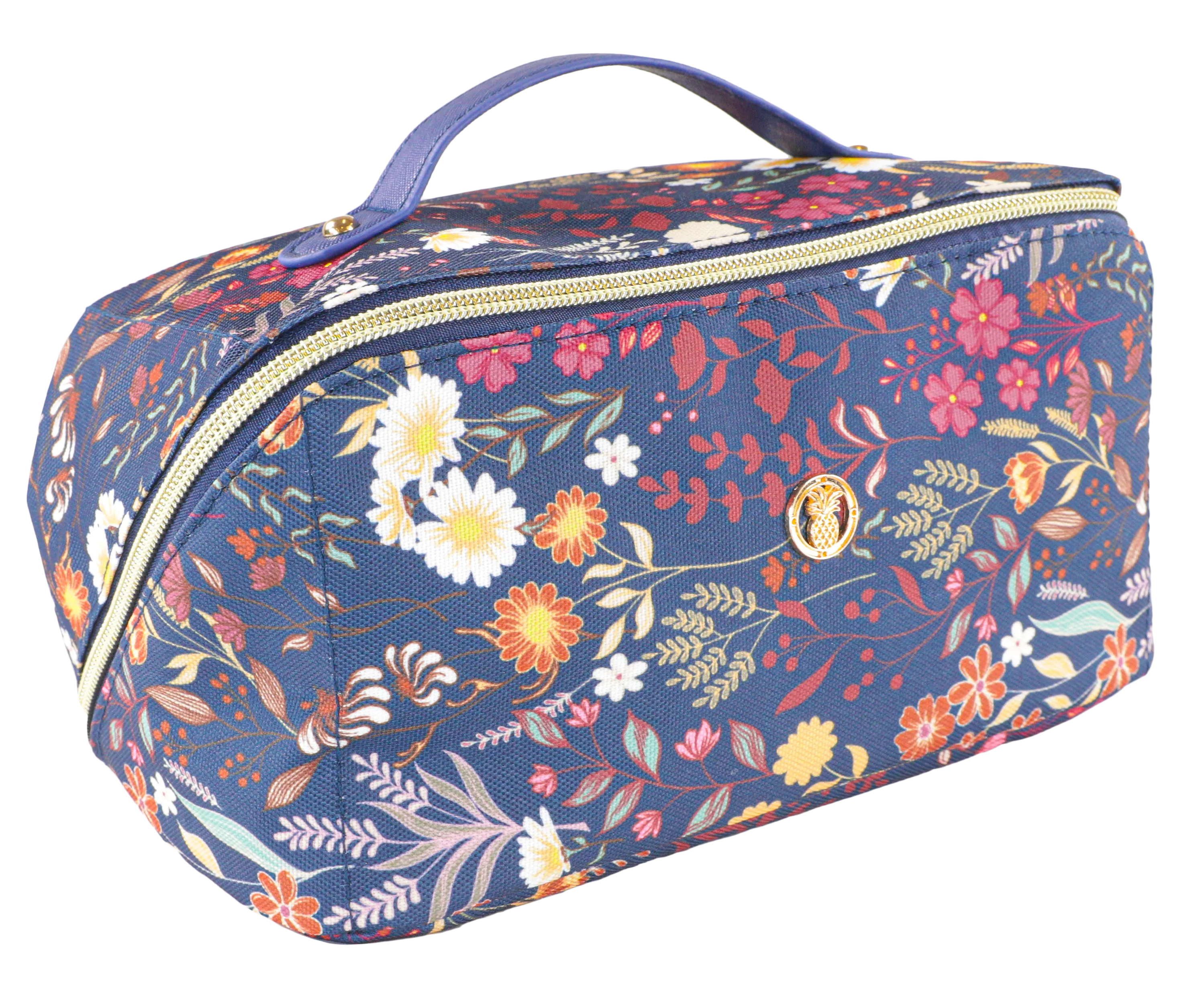 SS Cosmetic Bag - Navy Flower