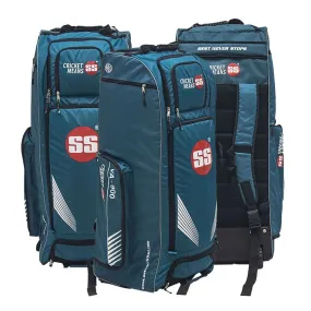 SS VA900 Duffle Cricket Kit Bag (Size-39" X 16" X 15") , Black/Cyan