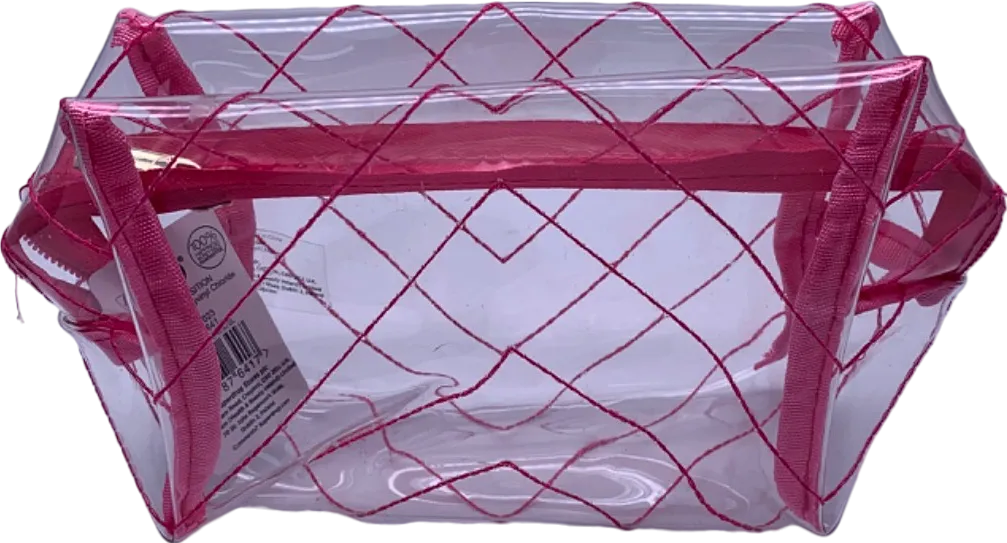 Superdrug Pink Transparent Makeup Bag