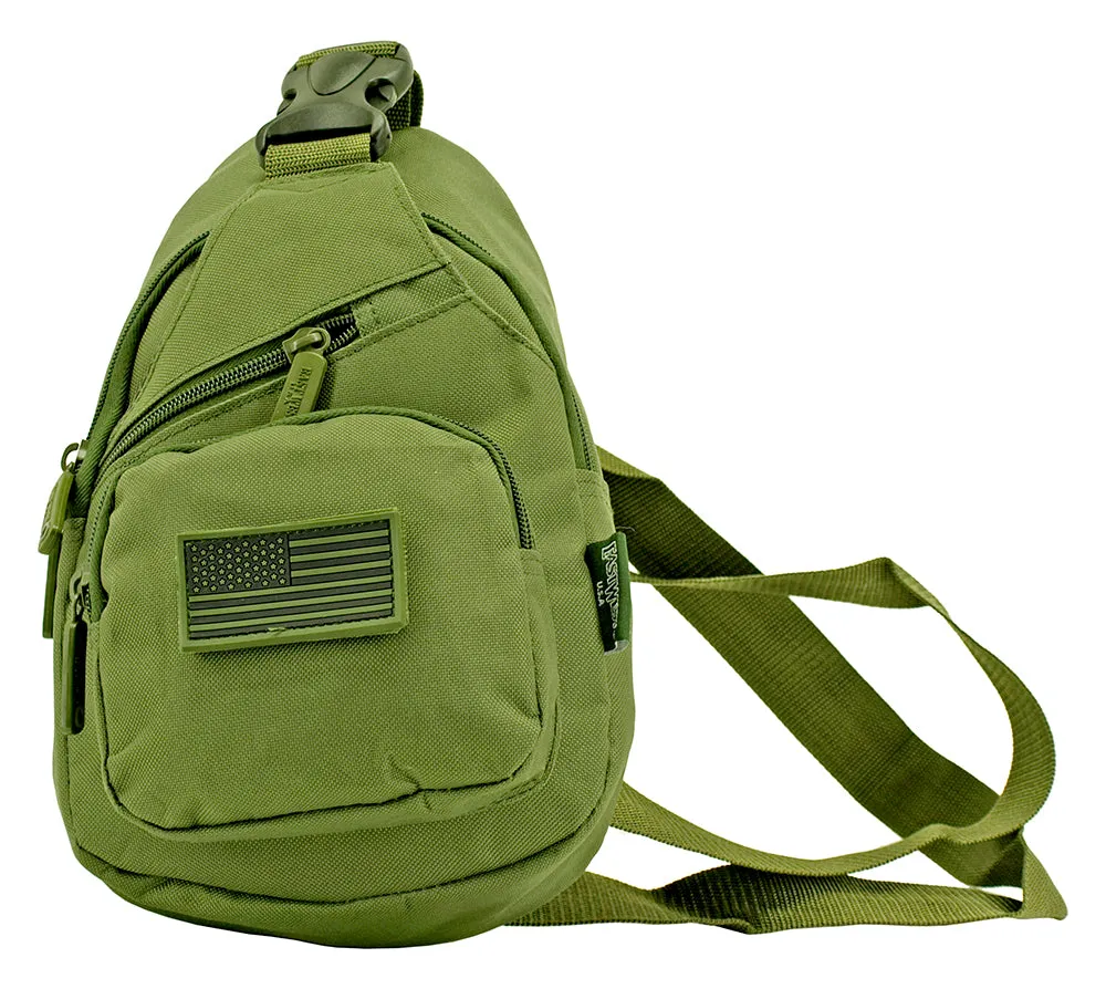 Tactical Gear - Military Side Sling Bag - Olive Green