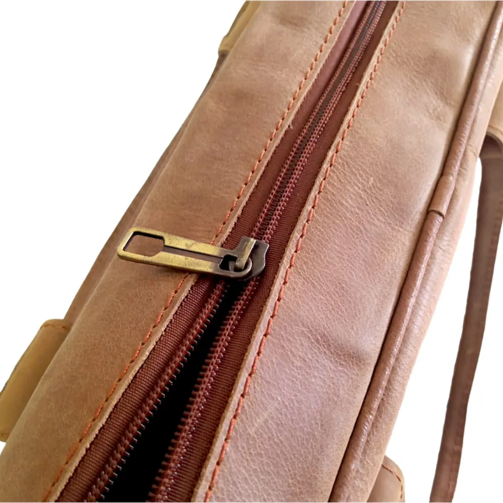 Tan Leather Laptop Bag for Men