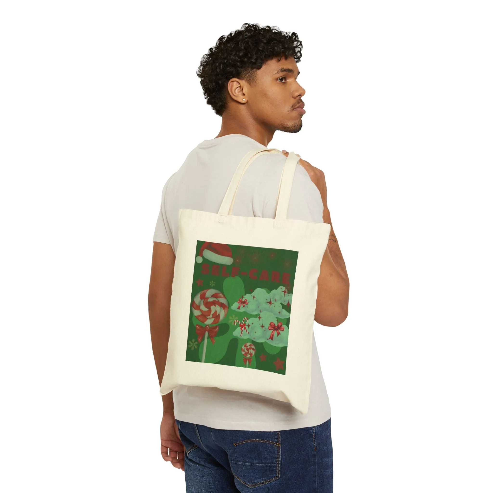 Tote Bag: Self-Care Holiday Cloud Design