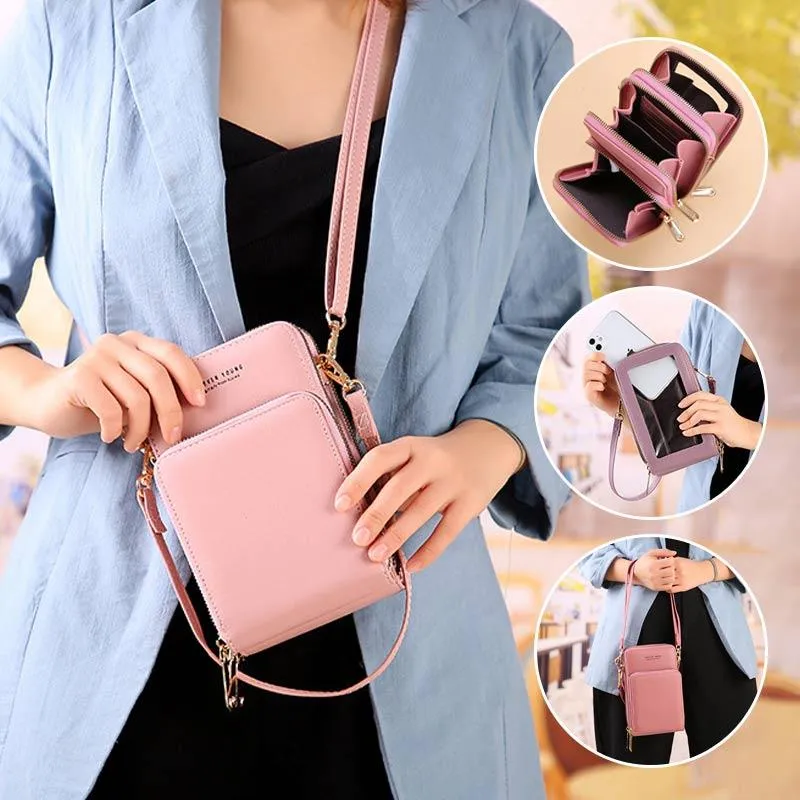 Touch screen multifunctional shoulder bag