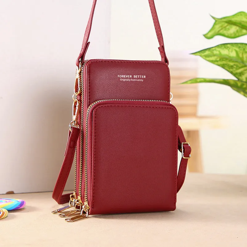 Touch screen multifunctional shoulder bag