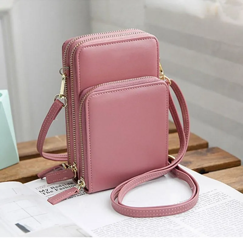 Touch screen multifunctional shoulder bag