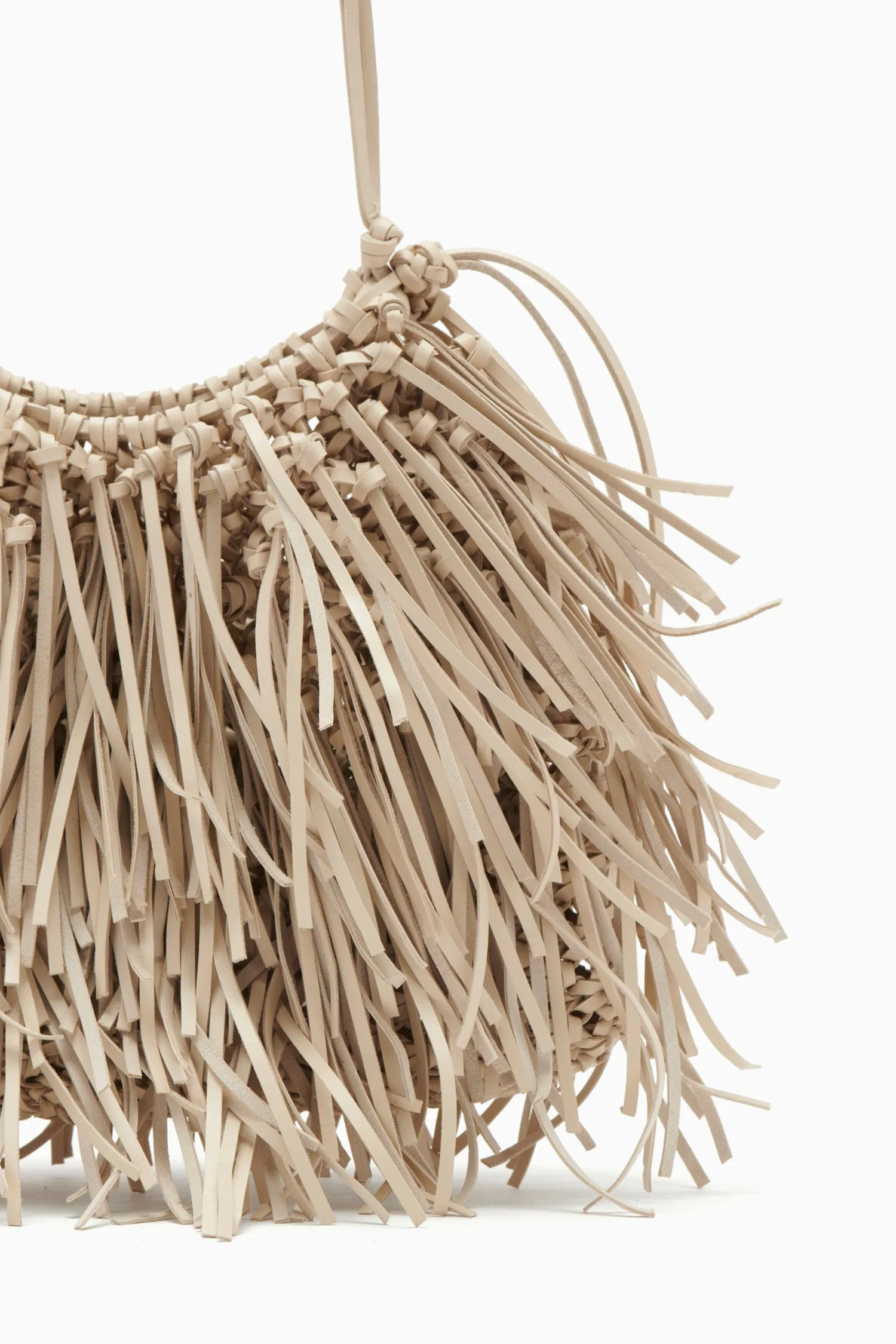 Valeria Fringe Crossbody - Alabaster