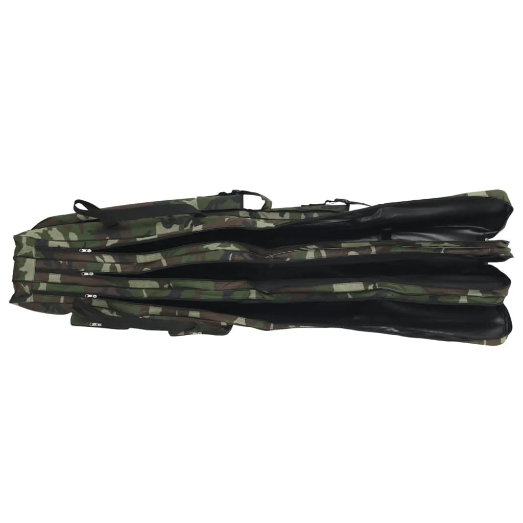 vidaXL Fishing Rod Bag Green Camouflage 160 cm Oxford Fabric