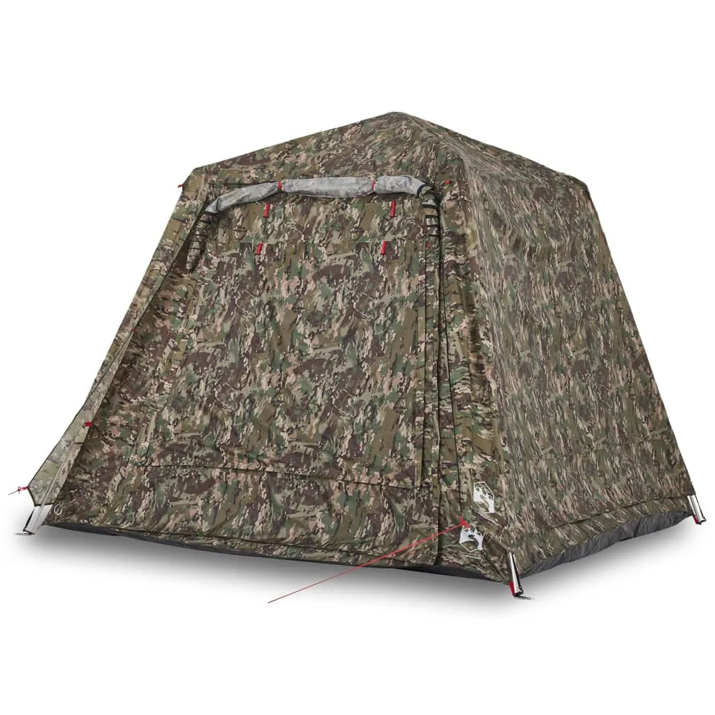 vidaXL Fishing Tent 4-Person Camouflage Quick Release