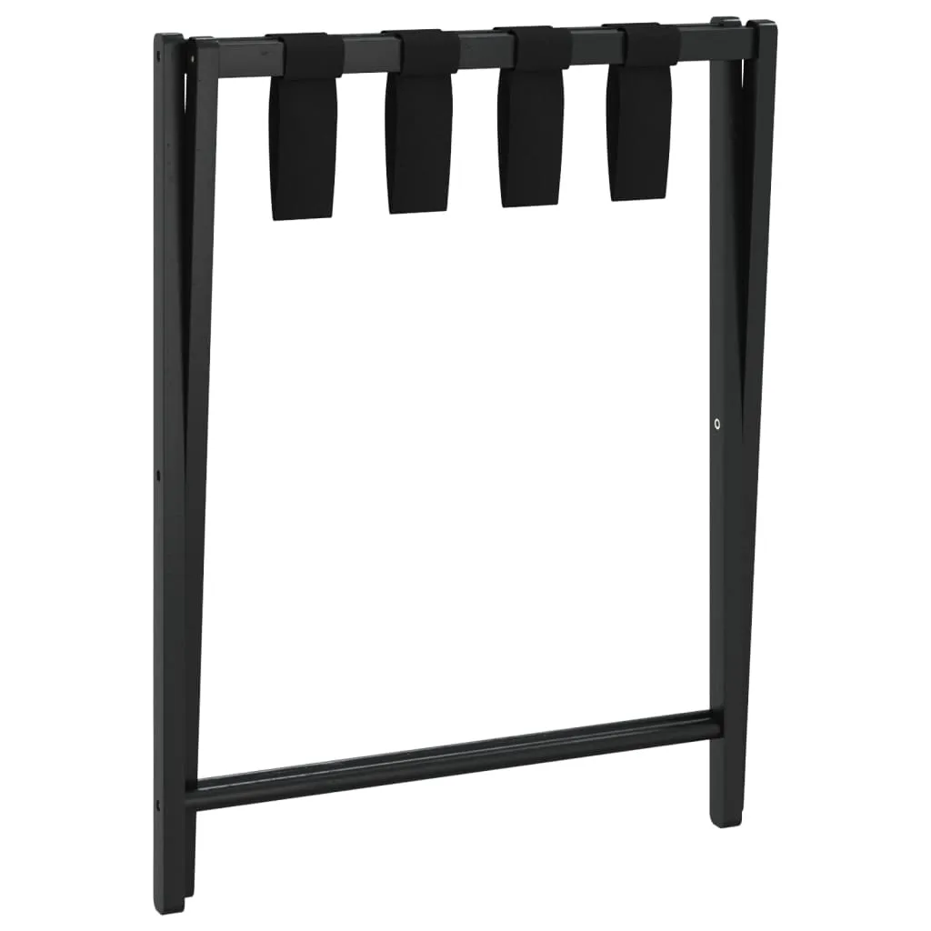 vidaXL Luggage Rack Black 68.5x38x58 cm Bamboo