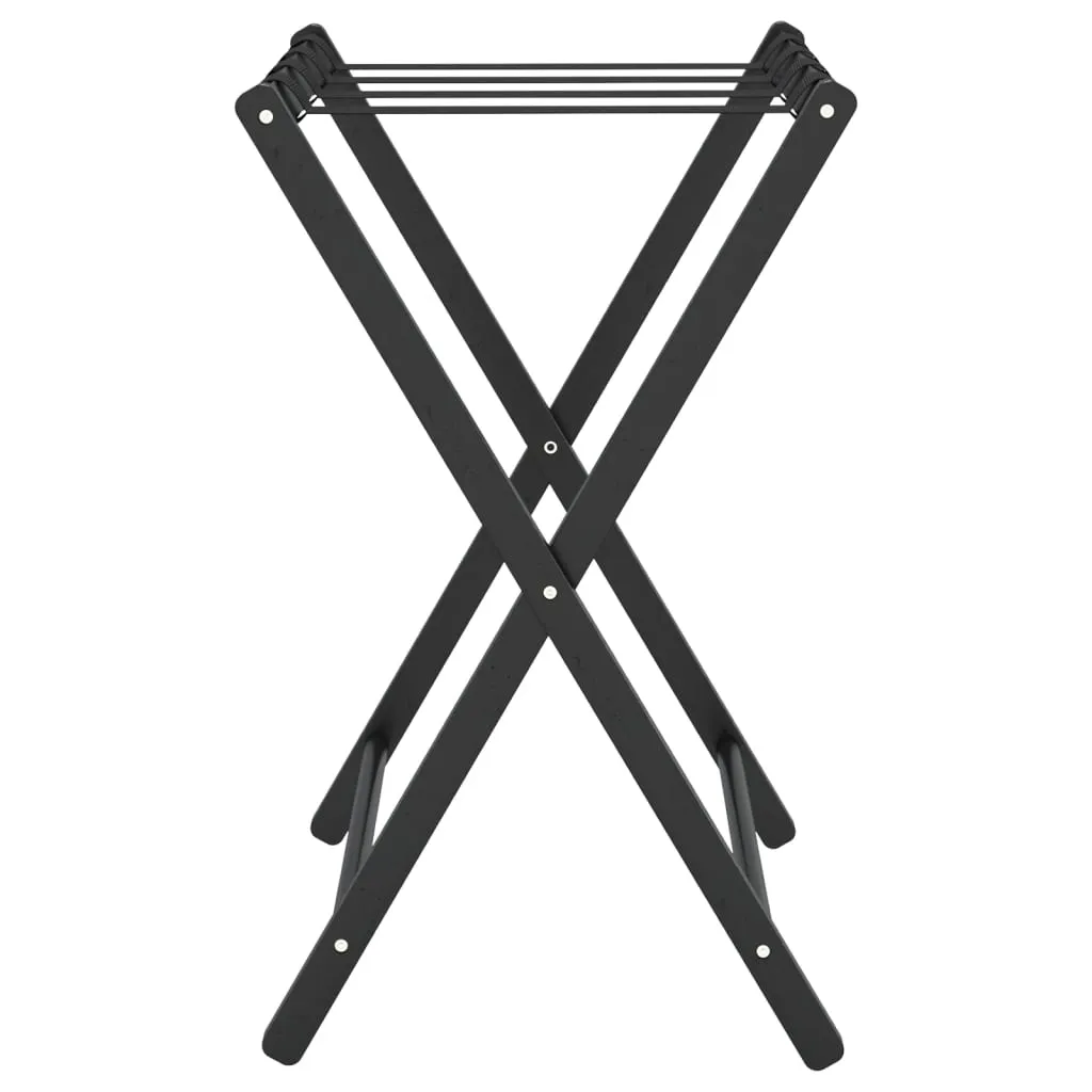 vidaXL Luggage Rack Black 68.5x38x58 cm Bamboo