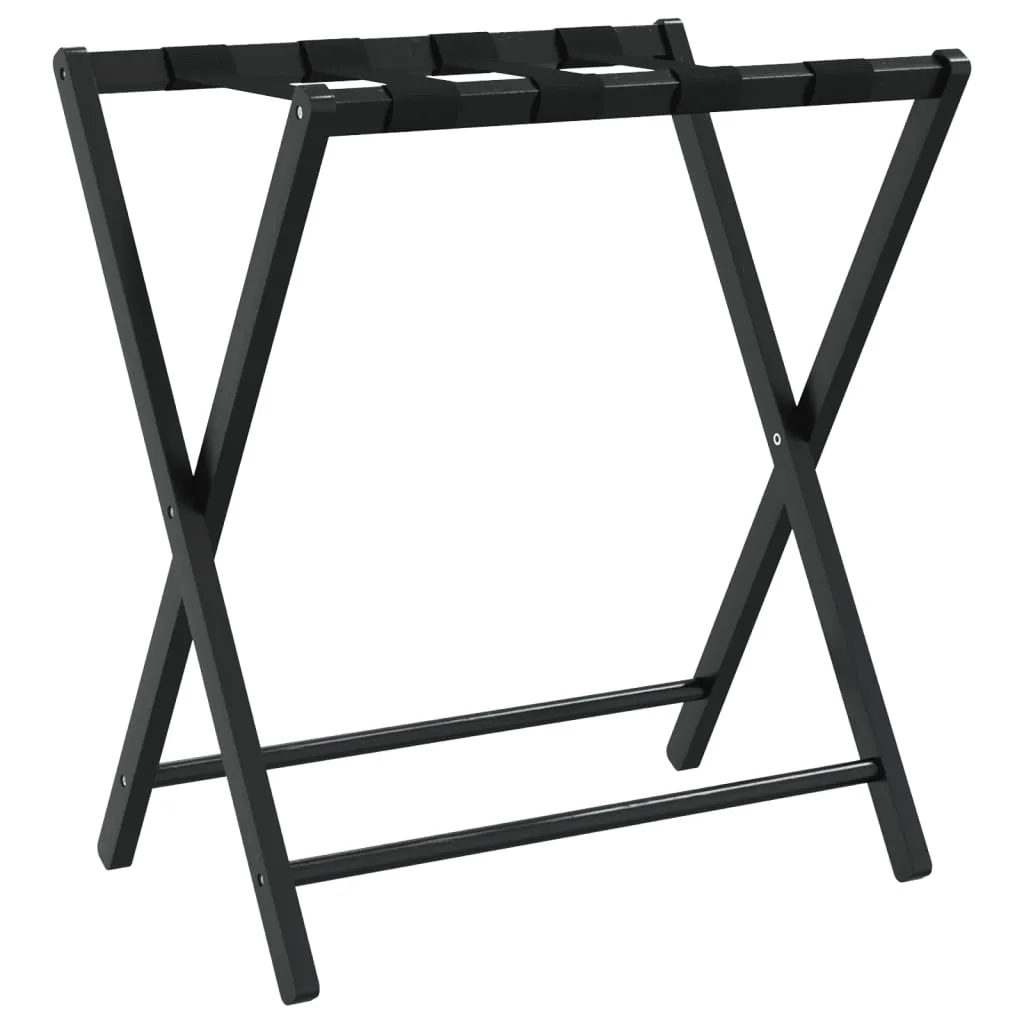 vidaXL Luggage Rack Black 68.5x38x58 cm Bamboo