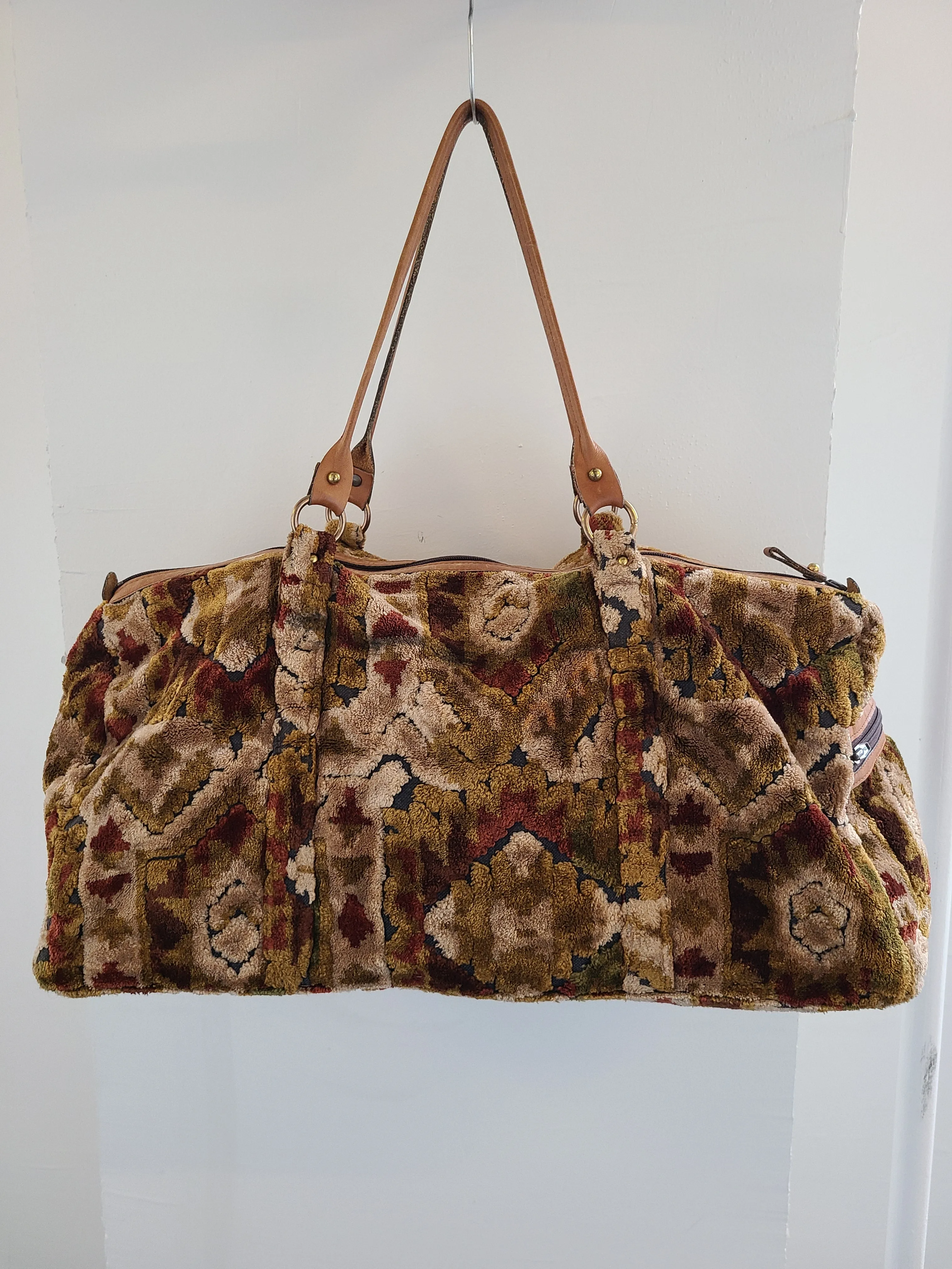 Vintage 1970s Carpet Bag - Overnight Bag