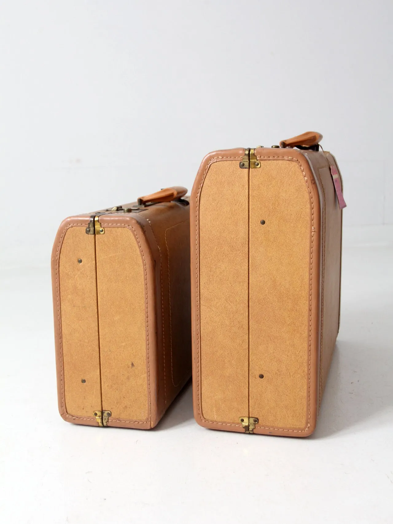 vintage Crown suitcase pair