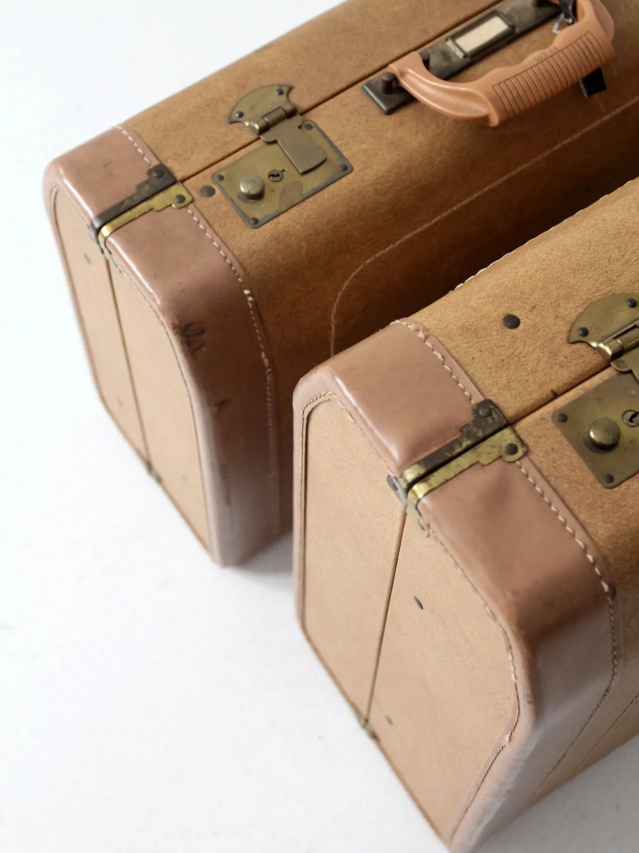 vintage Crown suitcase pair