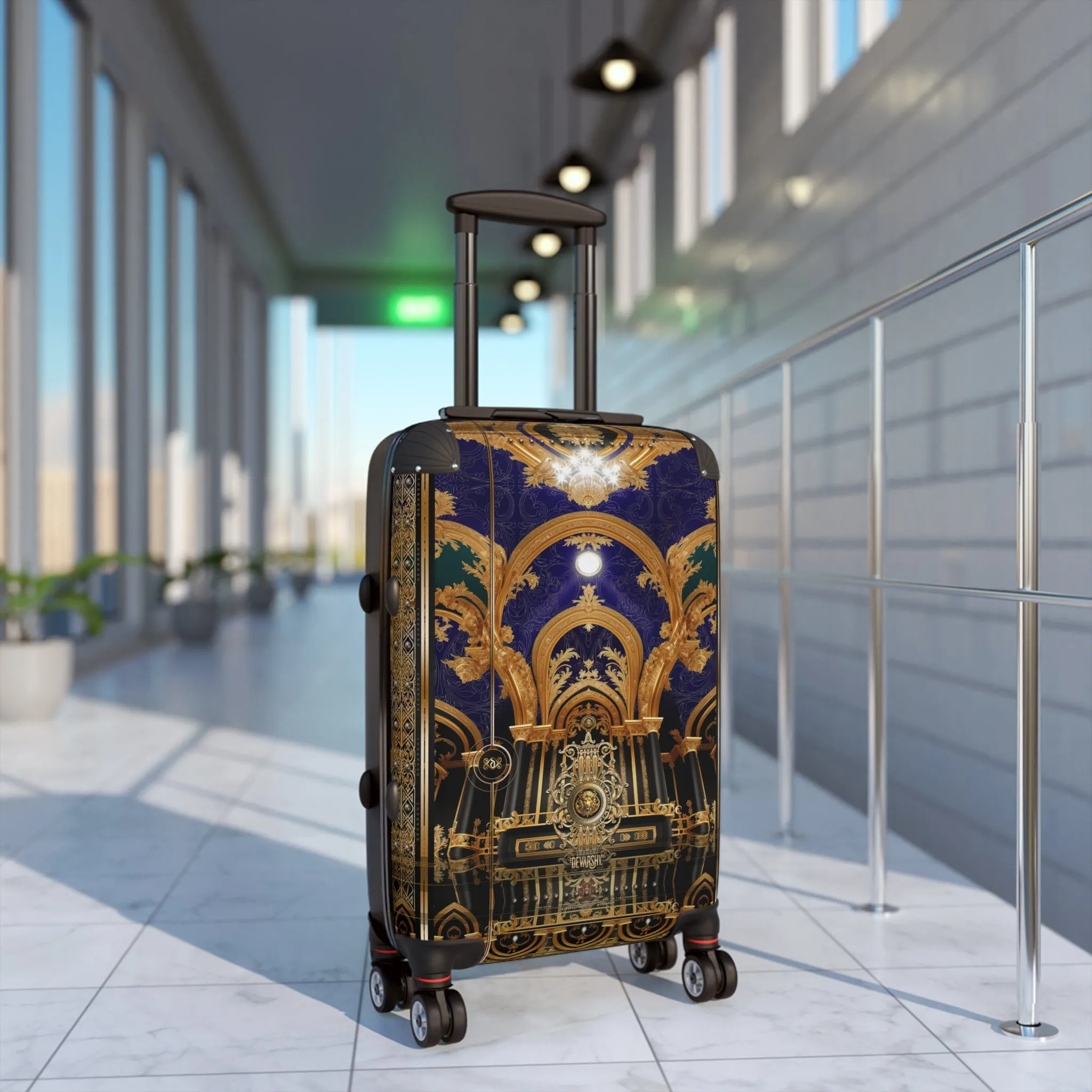 Violet Arch Suitcase Baroque Travel Luggage Decorative Carry-on Suitcase Premium Hard Shell Suitcase on Wheels | D20218B