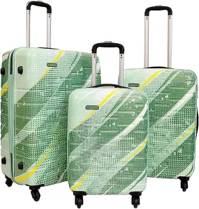 VIP Radiance Printed 4 Wheel Cabin Suitcase 44x52x65cm Green