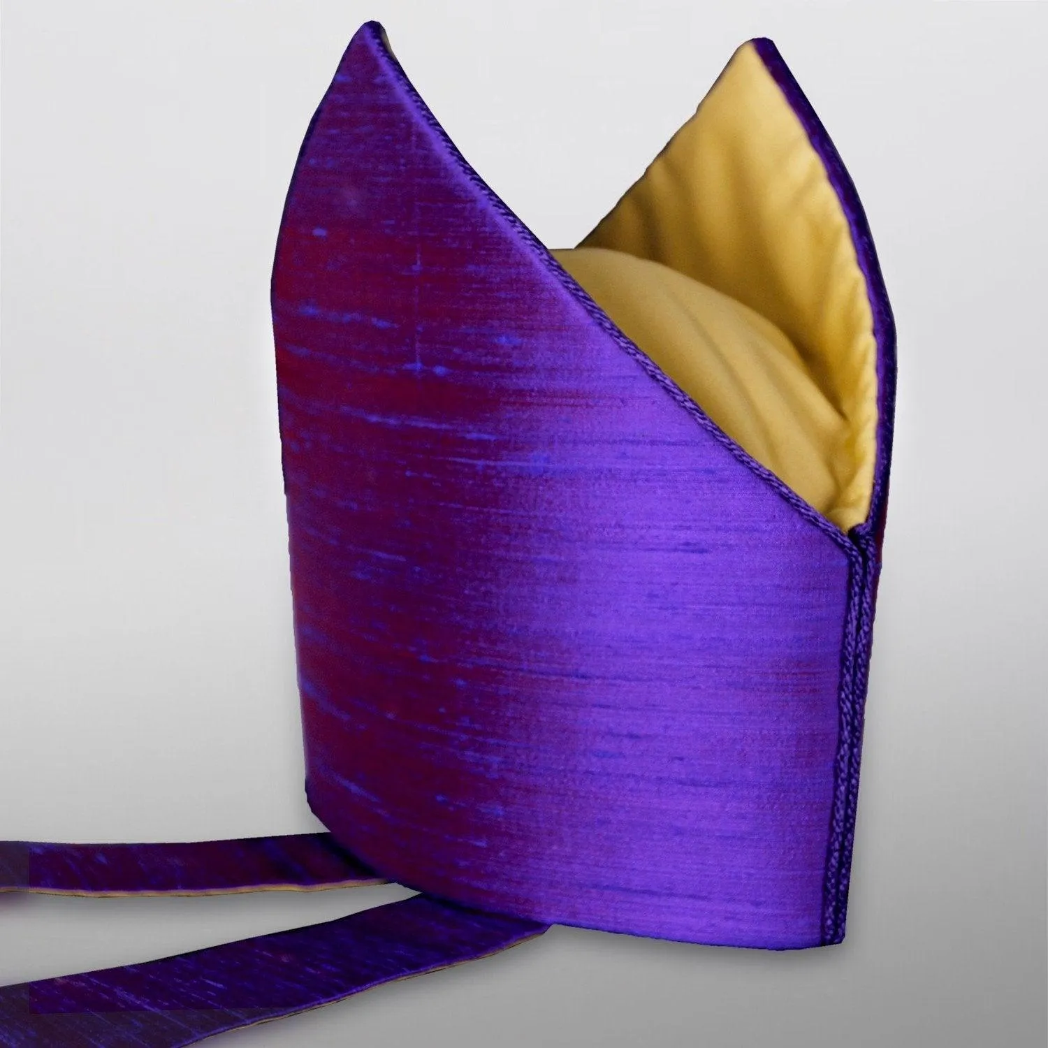 Watts Standard Mitre in Purple Dupion Silk