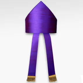 Watts Standard Mitre in Purple Dupion Silk