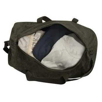 Waxed Canvas Shoulder Duffle Bag