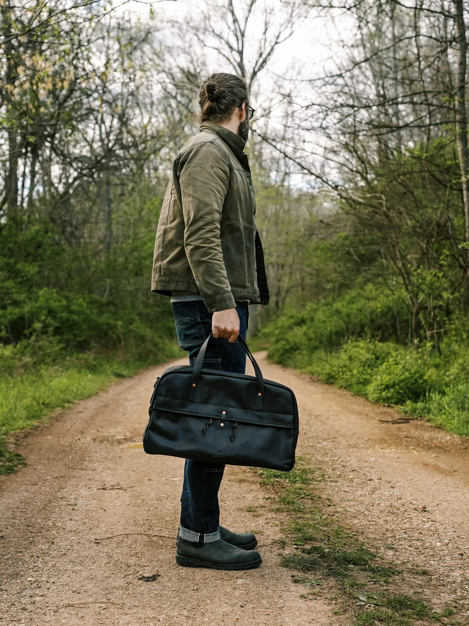 Weekender Duffle - Horween Black Essex