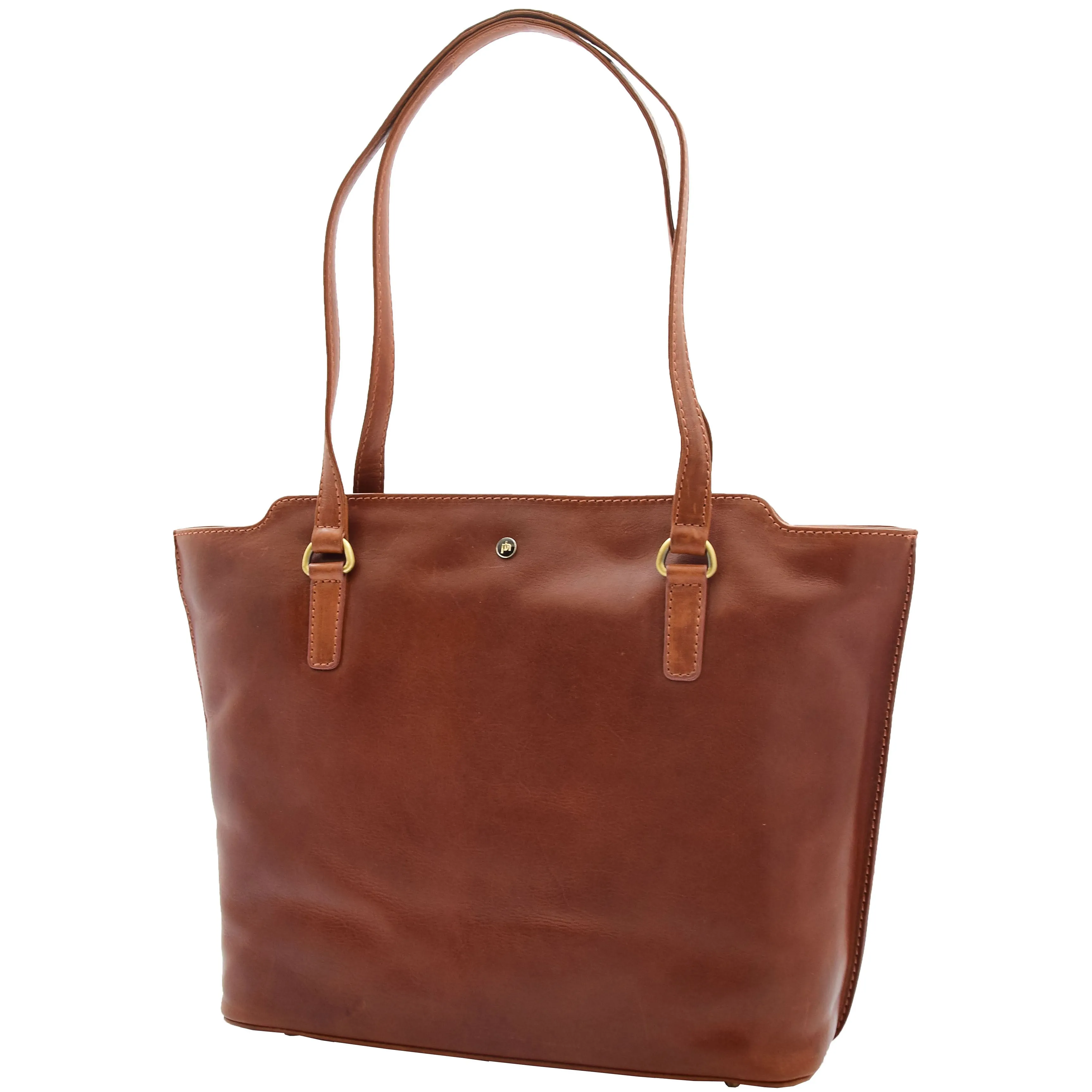 Womens Large Casual Real Leather Shoulder Handbag Greenland Chestnut