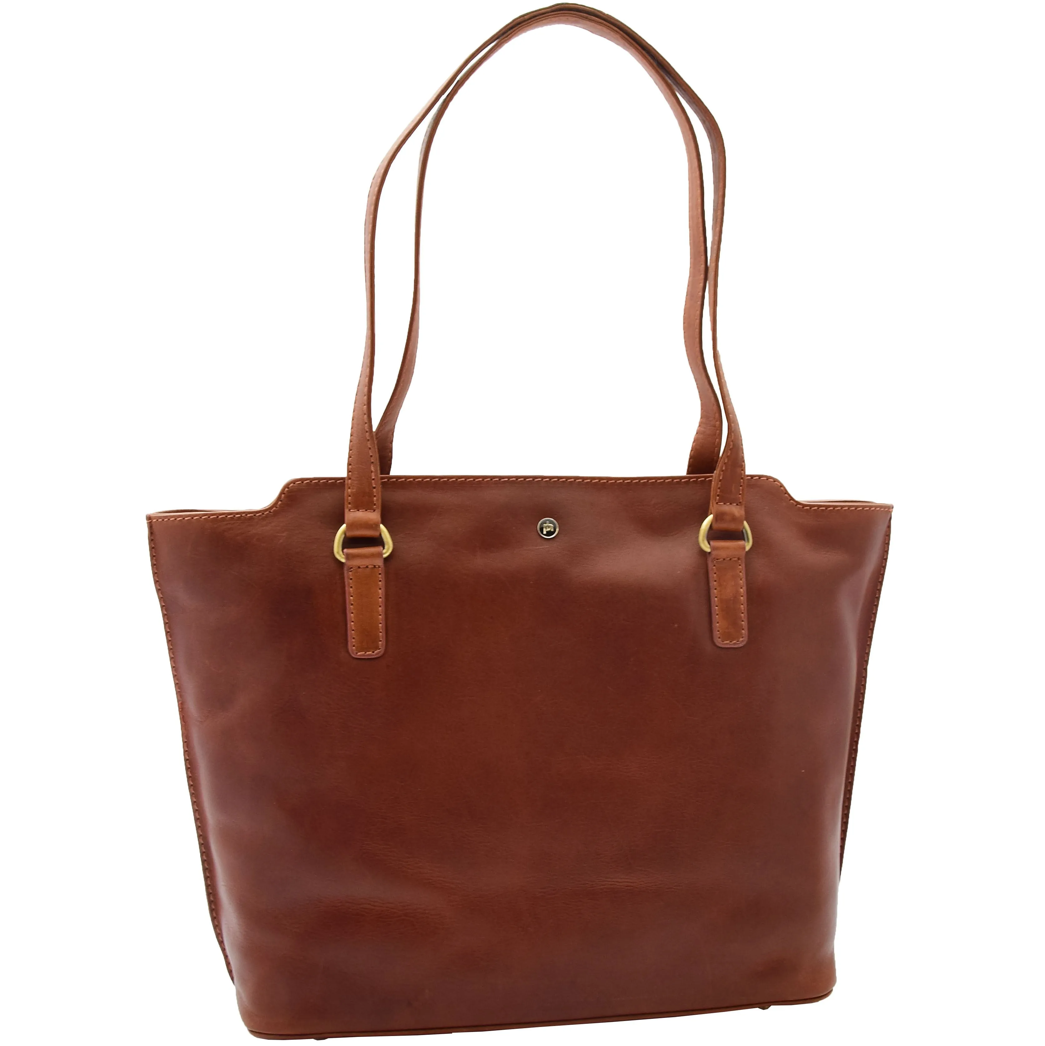 Womens Large Casual Real Leather Shoulder Handbag Greenland Chestnut