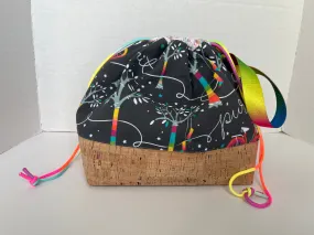 Yarn Bomb Themed Knitting Project Bag