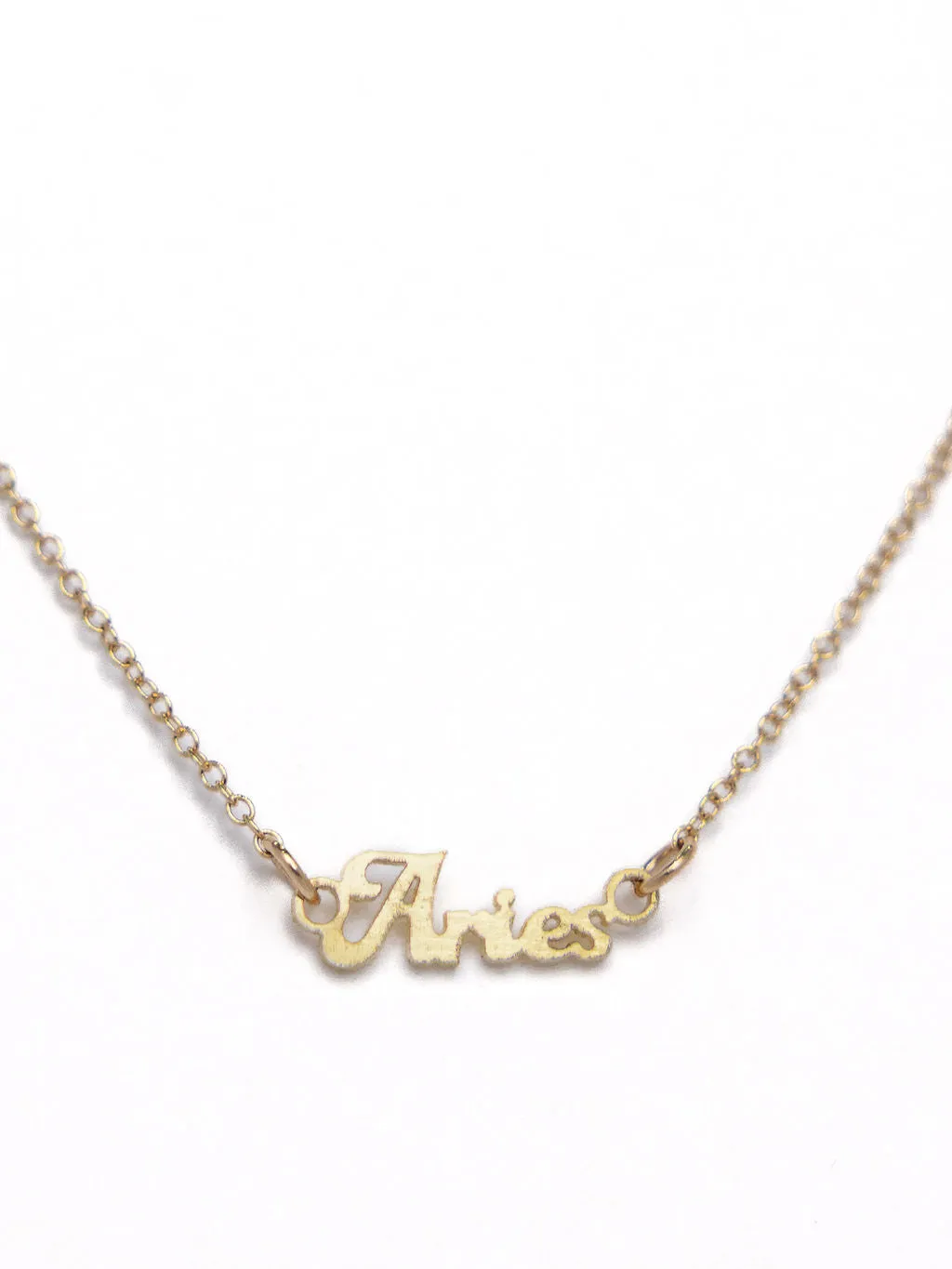 Zodiac Nameplate Necklace