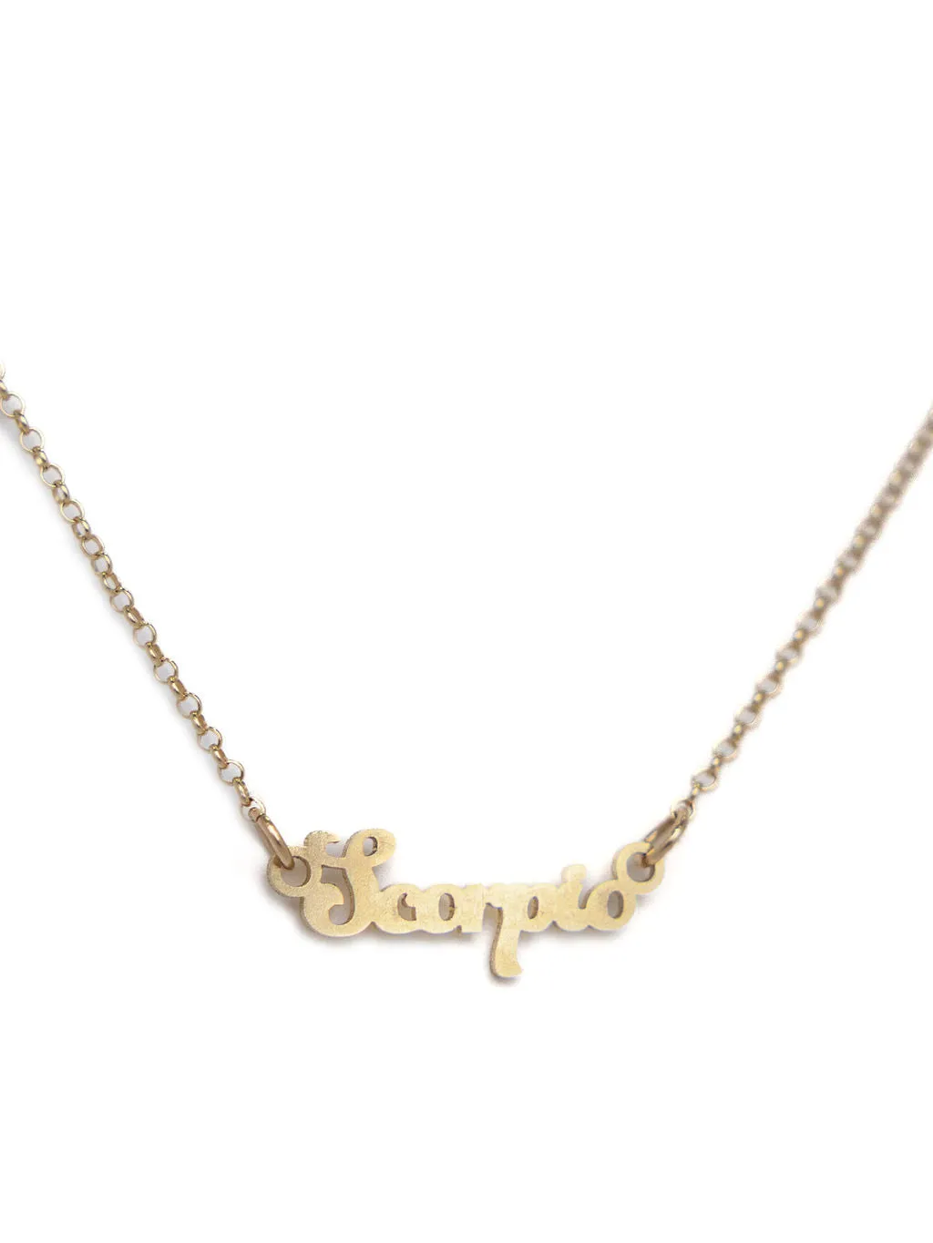 Zodiac Nameplate Necklace