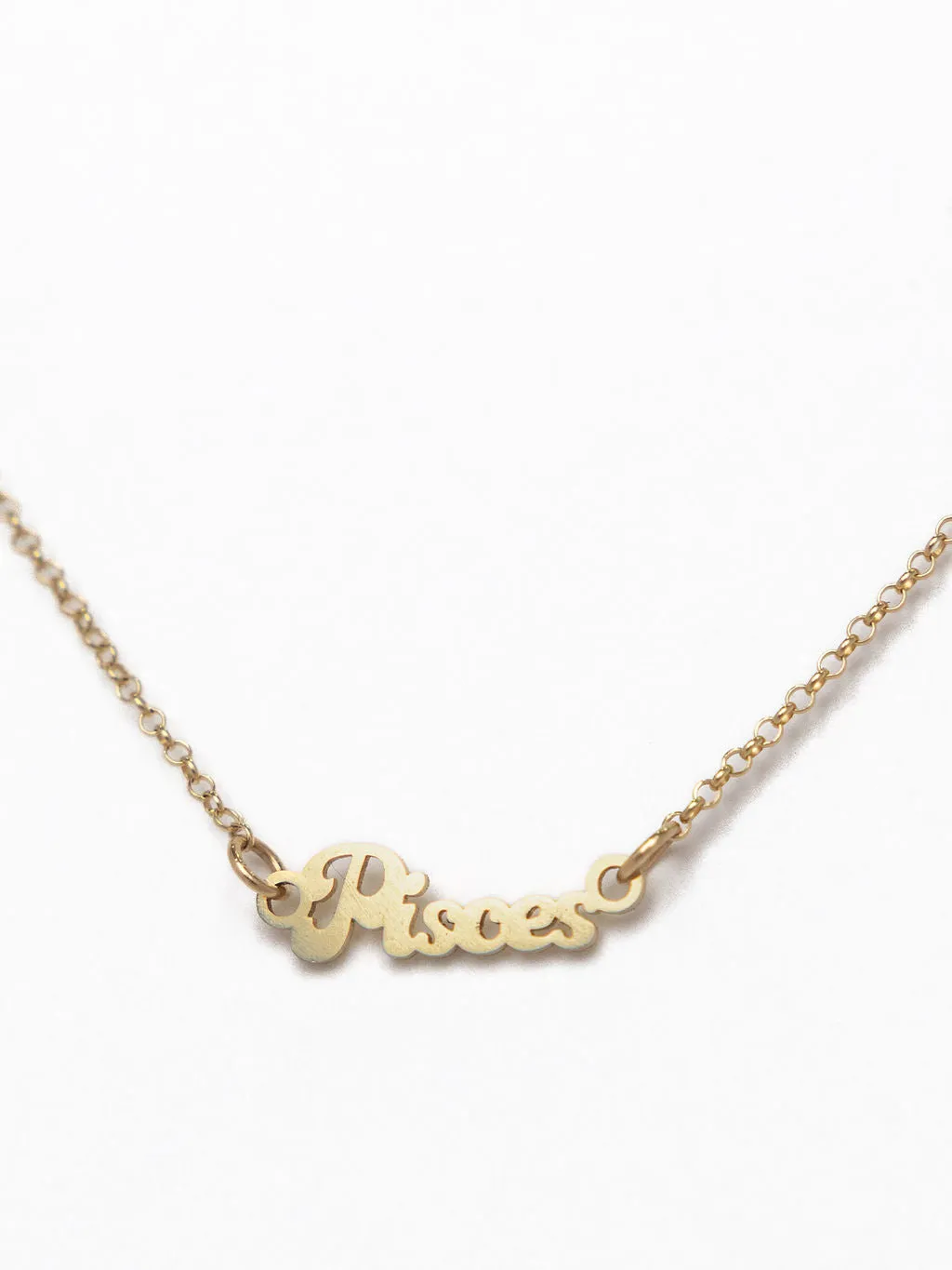 Zodiac Nameplate Necklace