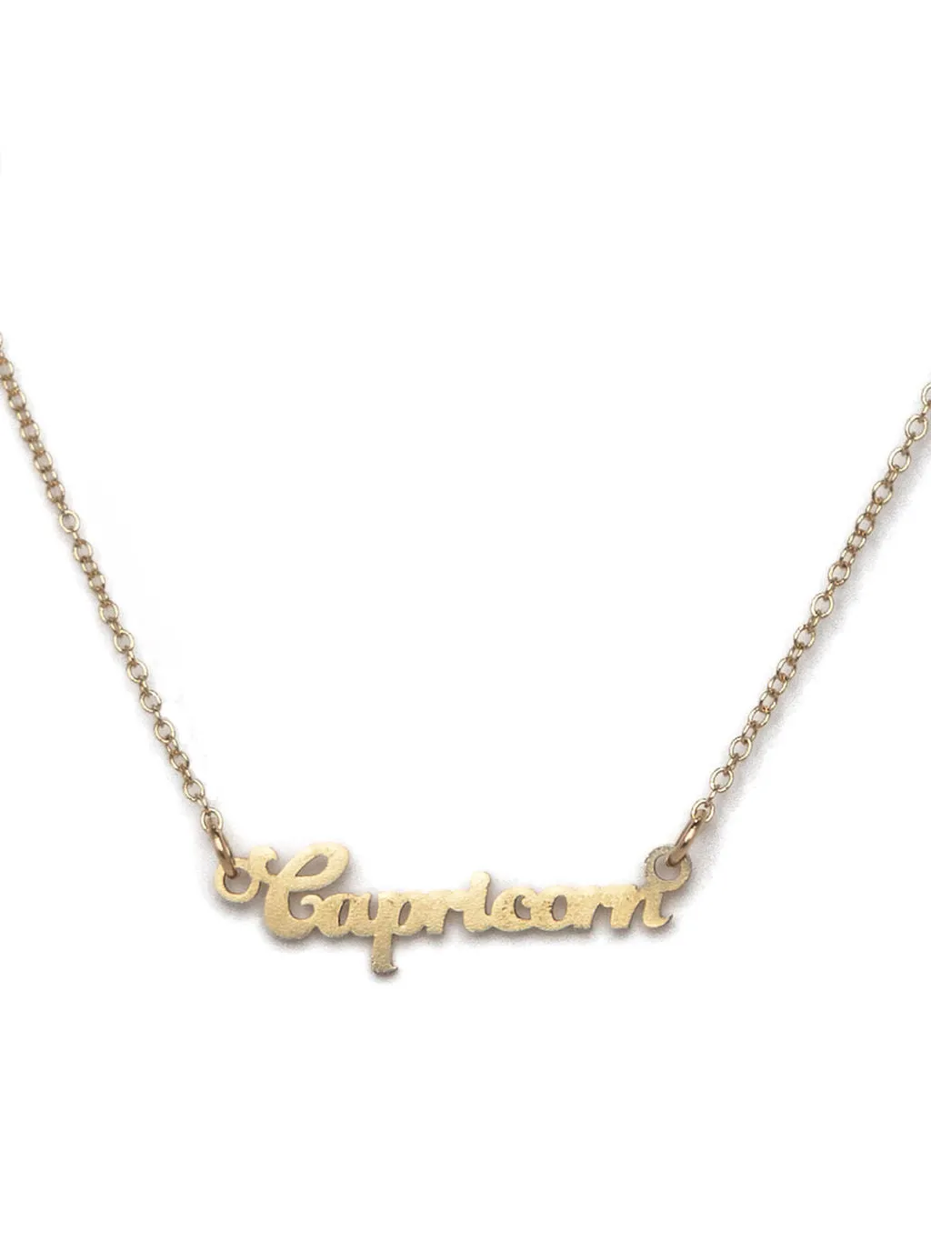 Zodiac Nameplate Necklace