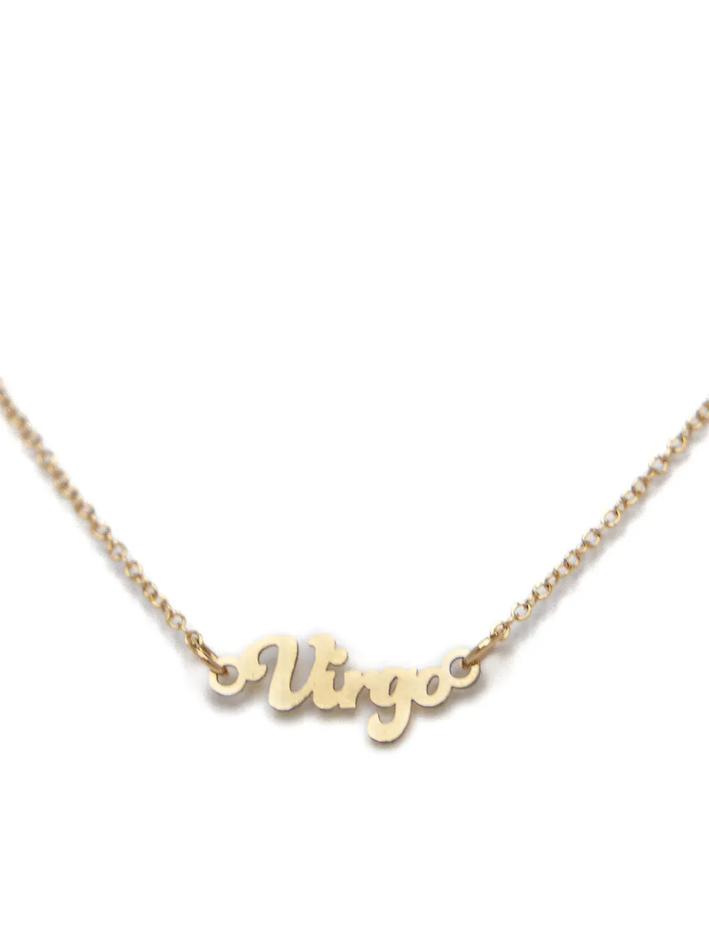 Zodiac Nameplate Necklace