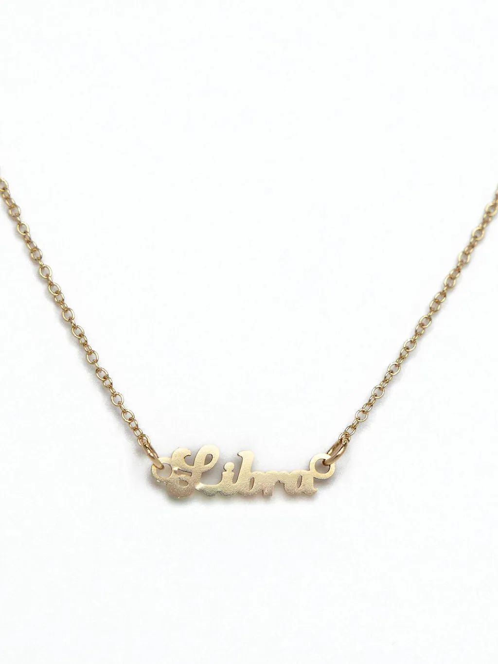 Zodiac Nameplate Necklace