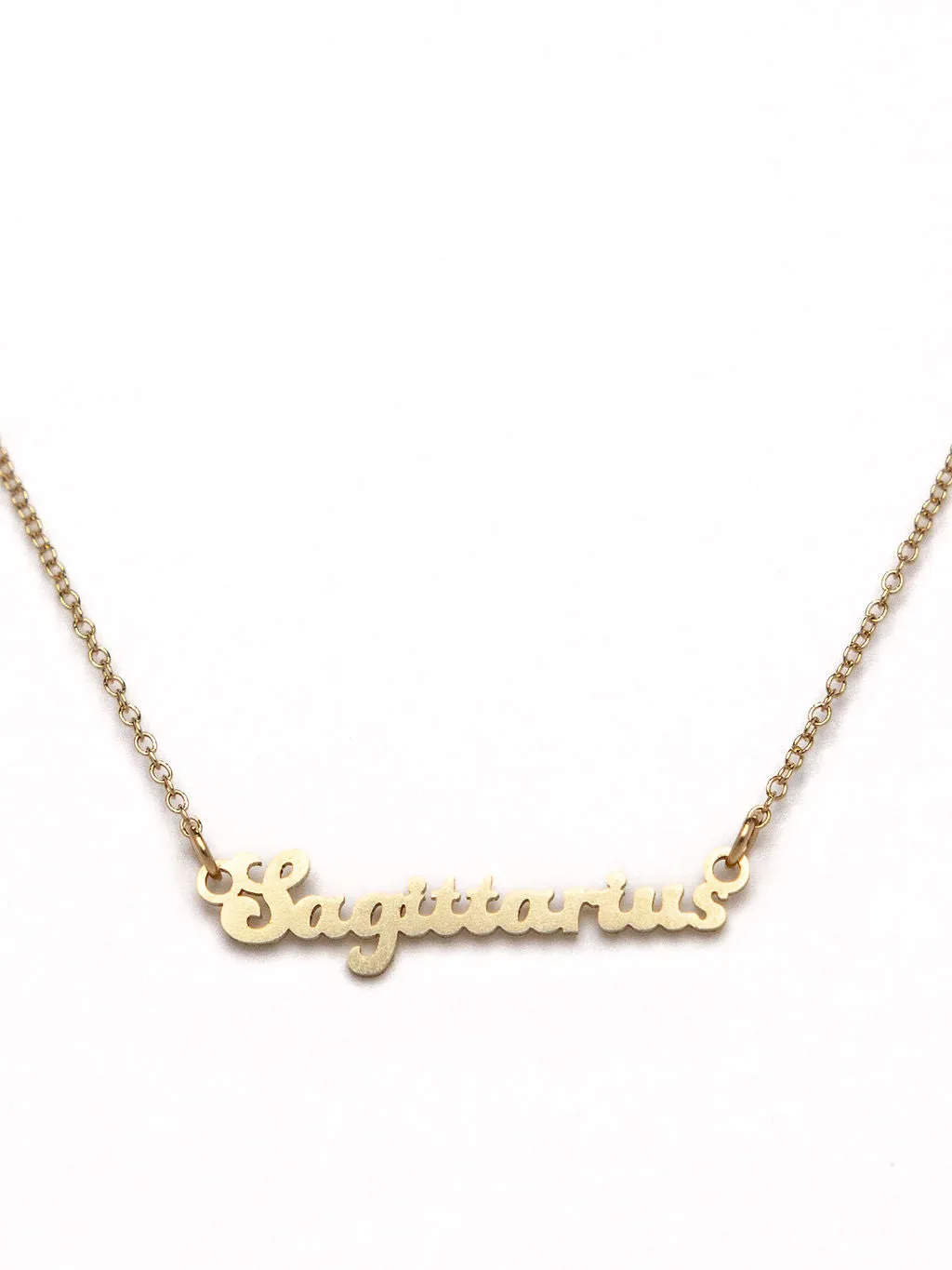 Zodiac Nameplate Necklace