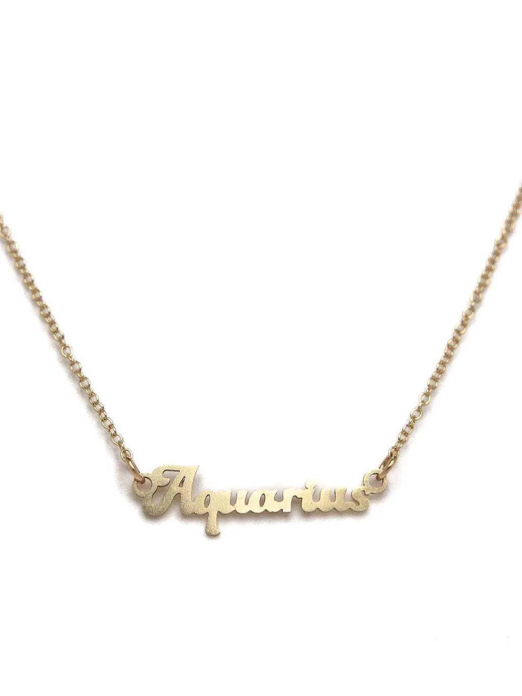 Zodiac Nameplate Necklace