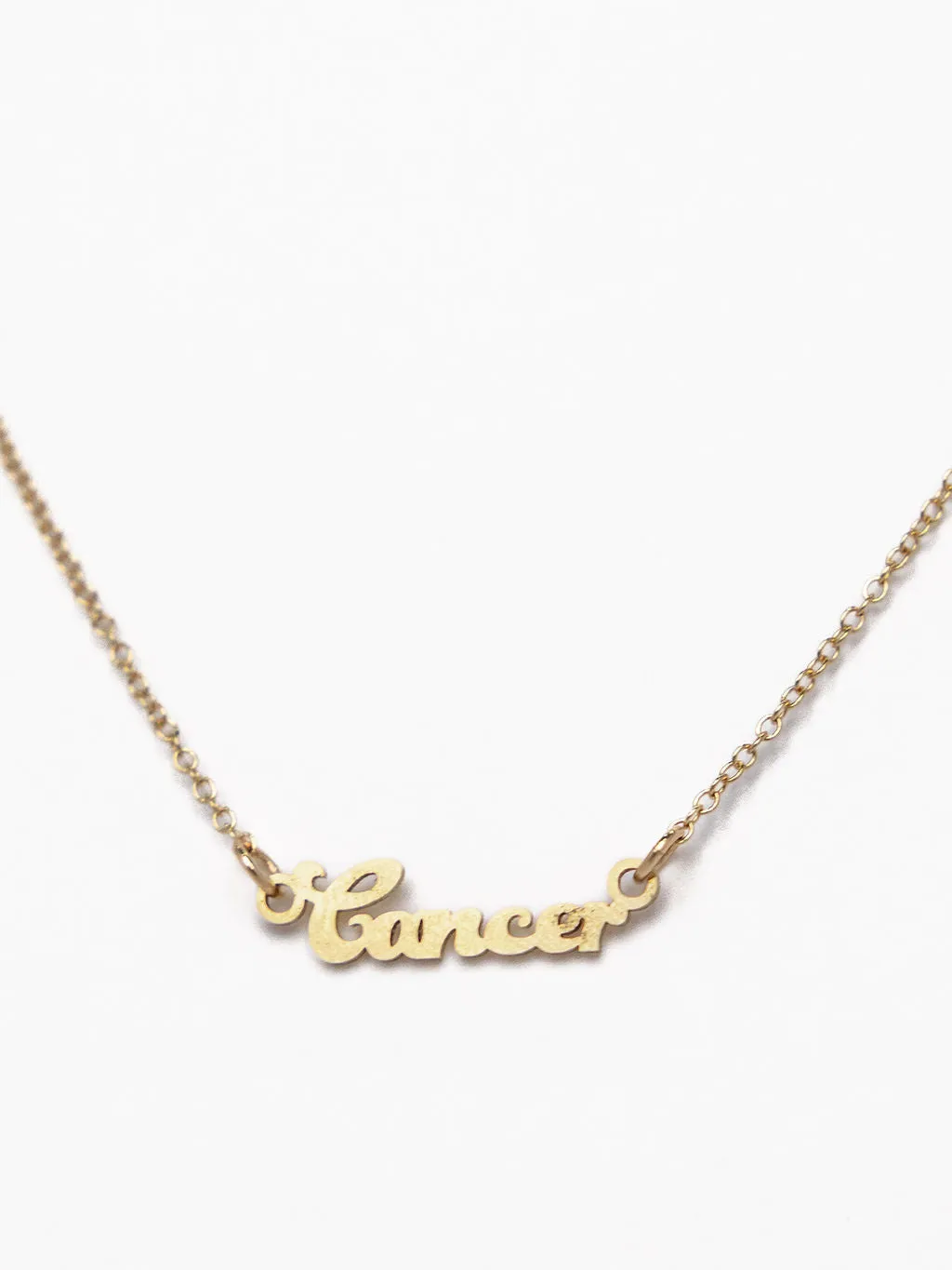 Zodiac Nameplate Necklace